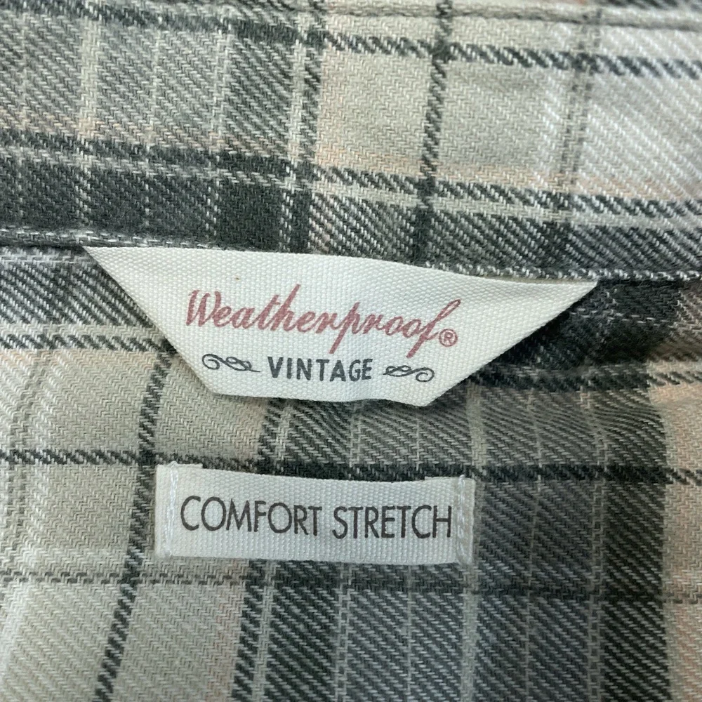 Weatherproof Women's S Plaid Blouse Green a2207 - Picture 3 of 9
